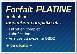 Forfait Platine, inspection complète et +
