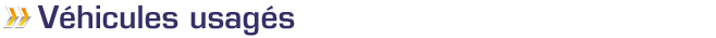 Véhicules usagées